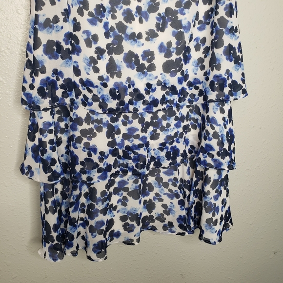 NWT Lauren Ralph Lauren floral print tiered ruffled midi sheath dress size 0 - Picture 9 of 11